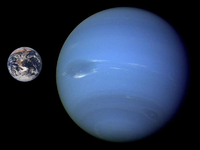 Größenvergleich Erde-Neptun | Quelle: Nasa