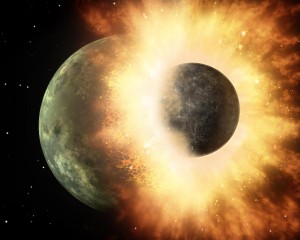 Theia trifft Erde Quelle: NASA